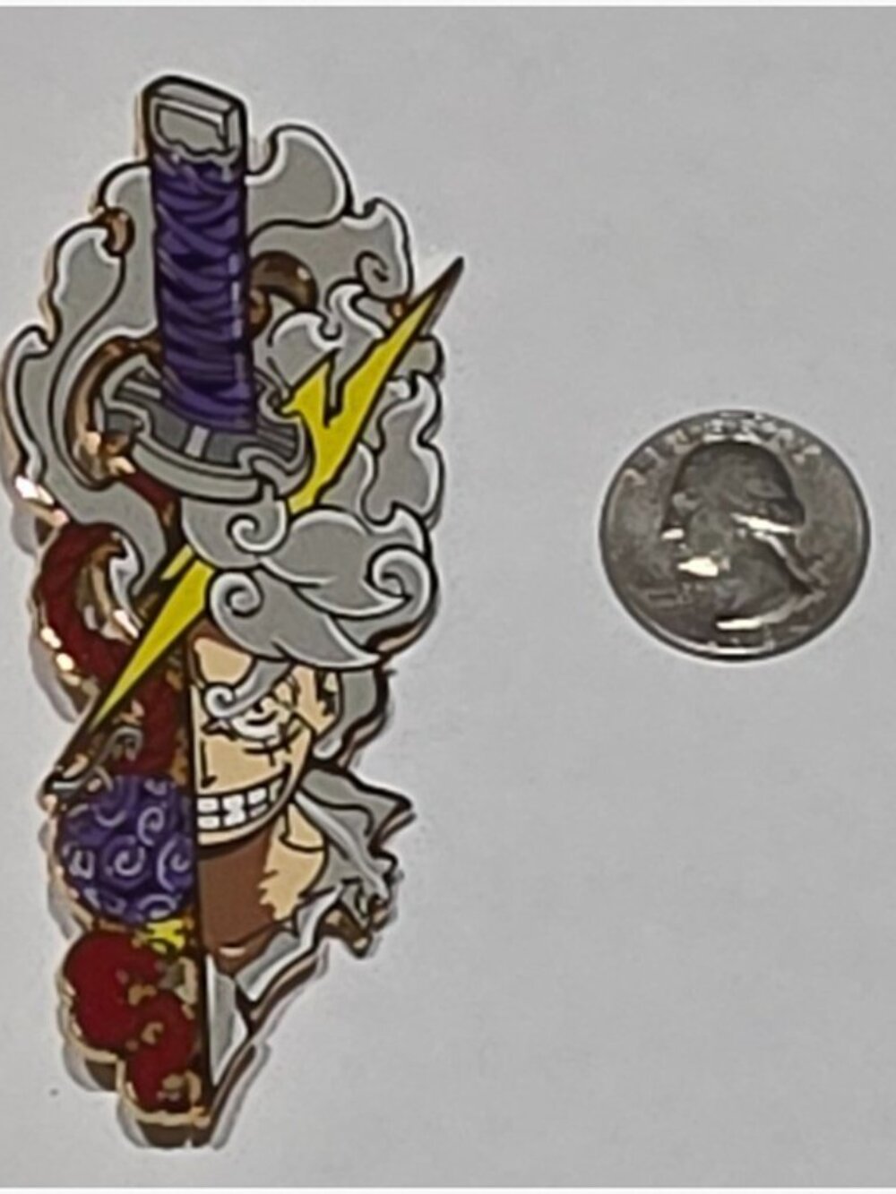 One Piece Luffy Sword Enamel Pin Gear 5 Anime Collector Badge - Picture 4 of 6